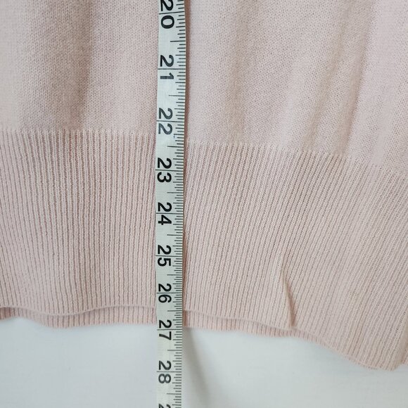 Neiman Marcus 100% Cashmere Light Pink Turtleneck Pullover Knit Sweater Large - Picture 15 of 16